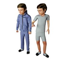 Boy real cloth simulation conversation loop animation 1