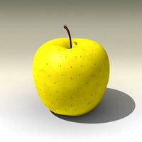 Photorealistic Yellow Apple
