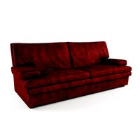 Burgundy Leather Sofa