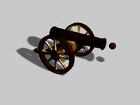 Old Cannon Lo Poly Unity