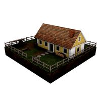 Village house - lowpoly diorama
