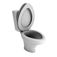 Ceramic Toilet bowl. Bathroom object