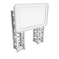 LCD Screen Stand. Blank Trade Show Booth with truss girder element