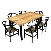 Modern table with CH24 chairs