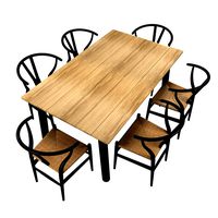 Modern table and CH24 chairs
