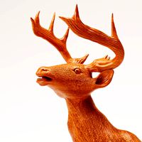Wood Statuette Proud Stag