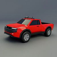 Generic lowpoly pickup truck concept
