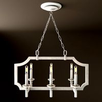 Sleek Pagoda Frame Island Chandelier