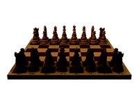 chess board with pieces