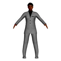 Lowpoly Business Man White Suit