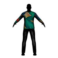 Low-Poly Black Bald Man