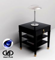 Table Lamp Magazine C4D Vray