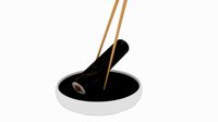 Chopstick Dip Sushi Roll Long