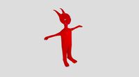 Red Split Head Alien