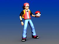 Ash with Backpack and Poke Ball - Pokemon Character
