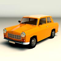 Low Poly Sedan Car 13
