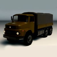 Low Poly Military Truck 03