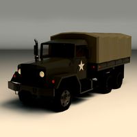 Low Poly Military Truck 02