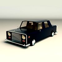 Low Poly Sedan Car 06