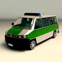 Low Poly Police Van 02