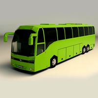 Low Poly Coach Bus 01