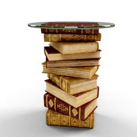 Deja Sculptural Glass Topped End Table