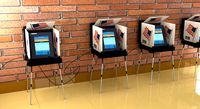 voting polling station room USA
