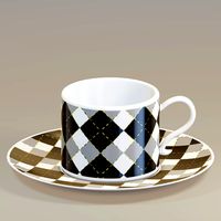 Tartan patterned cup