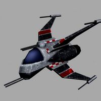 Low poly starfighter