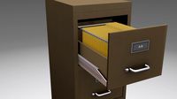 Four Drawer File Cabinet [Real-Time Model]