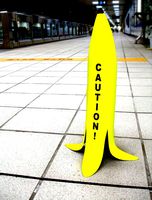Banana Wet Sign Caution