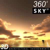 Sky 3D Sunset 037