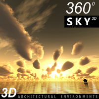 Sky 3D Sunset 036