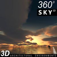 Sky 3D Sunset 016