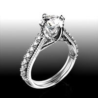 JEWELRY ENGAGEMENT BEAD RING FOR DOWNLOAD AND PRINT- IC3-B 3D print model