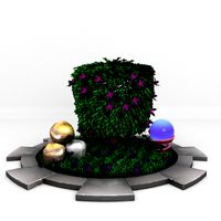 toon styled paved grass area 1