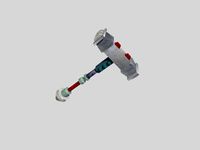 low poly fantasy hammer