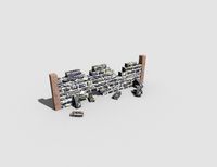 low poly destroyed wall