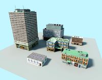 low poly buildings pack