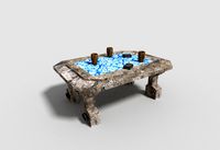 low poly dungeon table