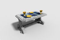 low poly dungeon table
