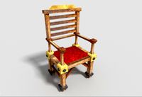 low poly dungeon armchair