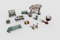 10 low poly dungeon props pack