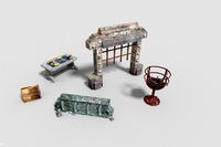 5 low poly dungeon props pack