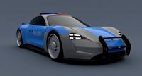 German Police Outer Low Poly Porsche Mission E Concept 2015