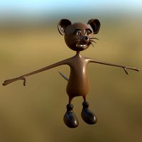 Cartoon Mouse 02 Not Rigged PBR