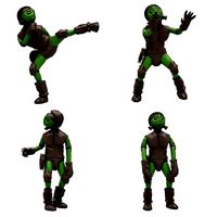 Sci-Fi Man 02 (8 ANIMATION POSE) Lowpoly