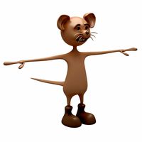 Cartoon Mouse 01-02 (RIGGED T-POSE)