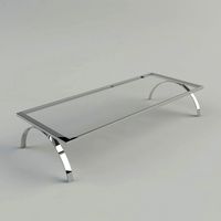 CHROME & GLASS COFFEE TABLE