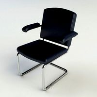 Leather & Chrome Chair - Vray & Mental Ray Materials